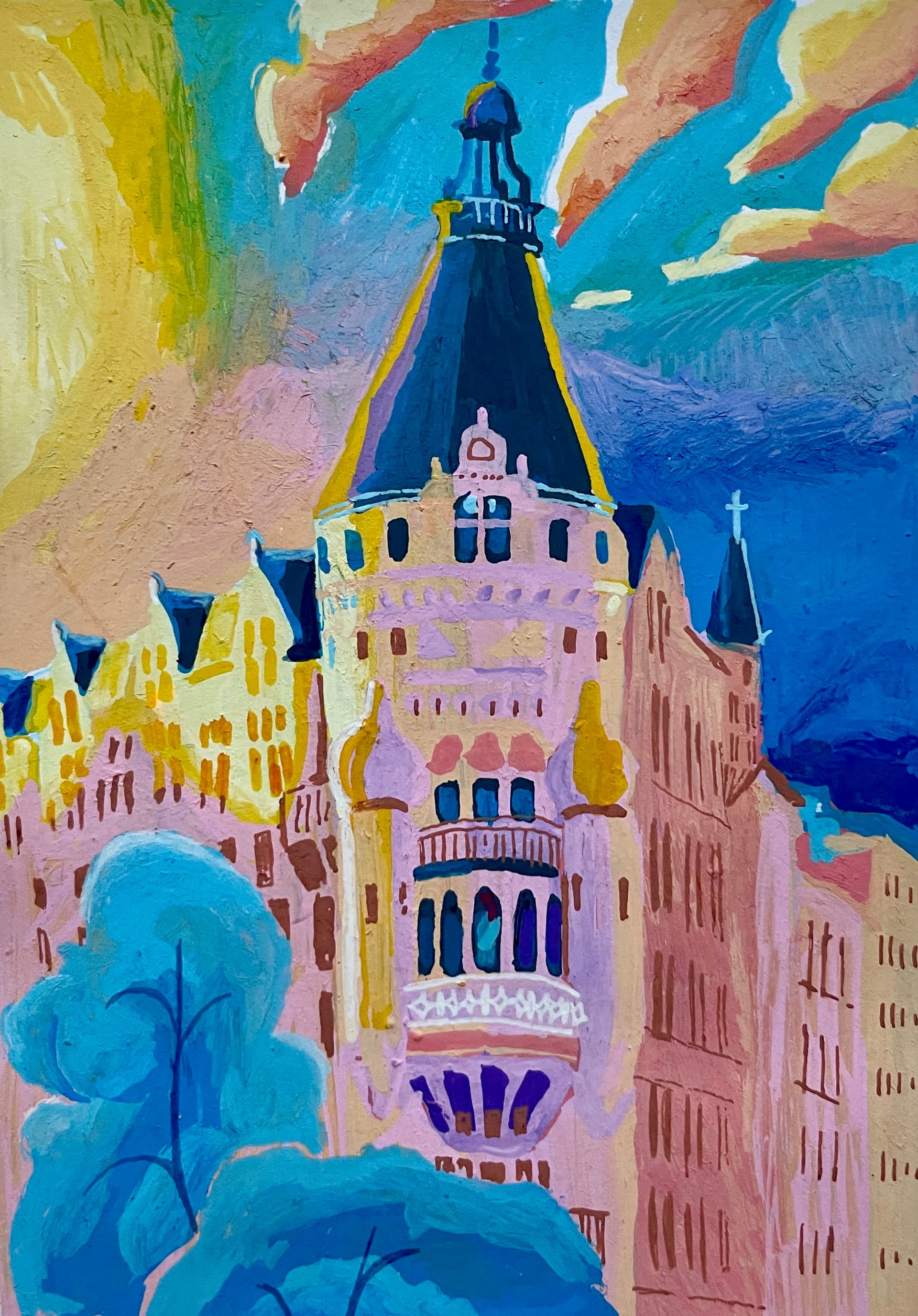 Swedish Castle created with paint markers